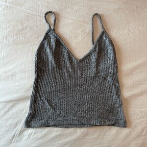 Brandy Melville Gray Ribbed Sleeveless Camisole